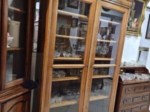 Масивна стъклена витрина-библиотека