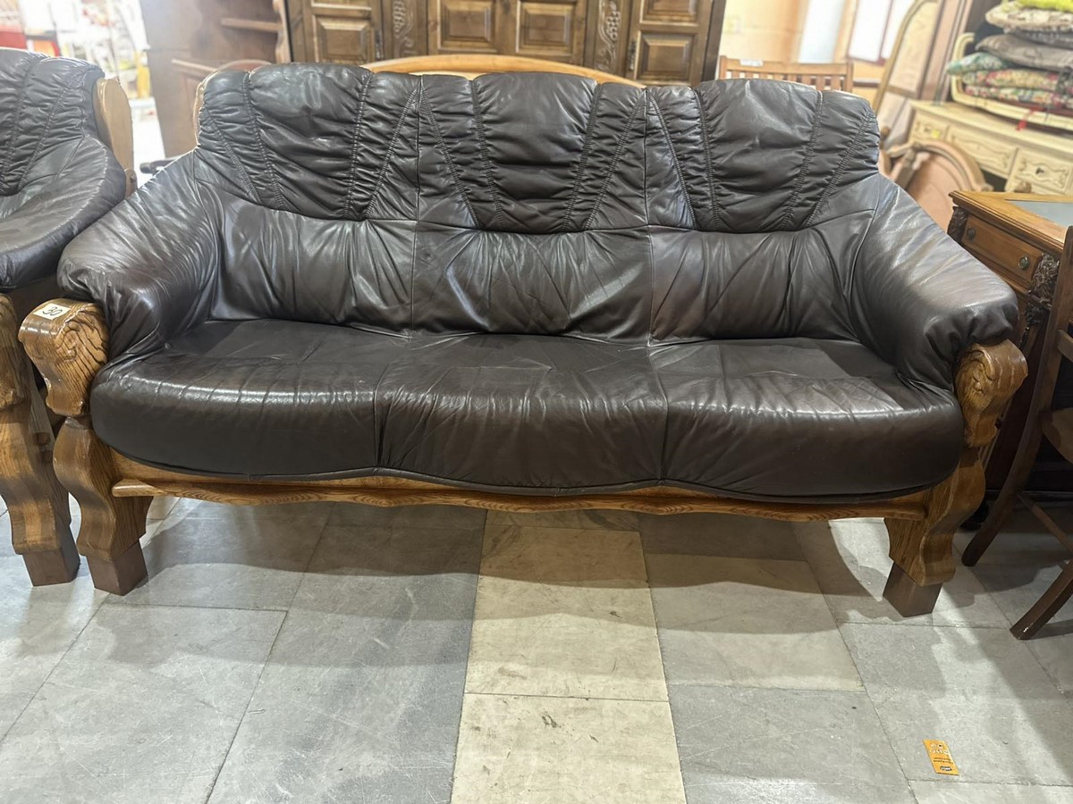 Масивна кожена гарнитура 3+2+1 - Image 2